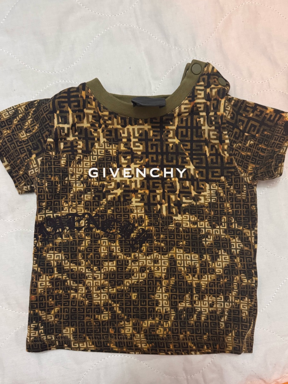 Givenchy Brown Black Monogram Logo Tee